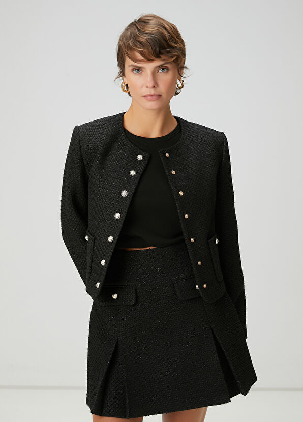 Beymen Club Siyah Tweed Ceket - 1