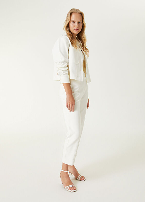 Beymen Club Beyaz Jersey Ceket - 3