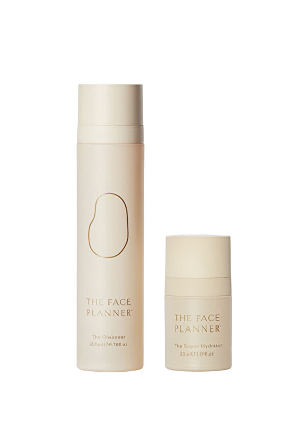 The Face Planner The Super Hydrating Plan The Cleanser + The Super Hydrator + The Protector Hydrating Brightening 3-Pack Skincare Set - 1