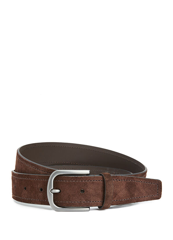 Beymen Club Brown Men's Suede Belt - 1