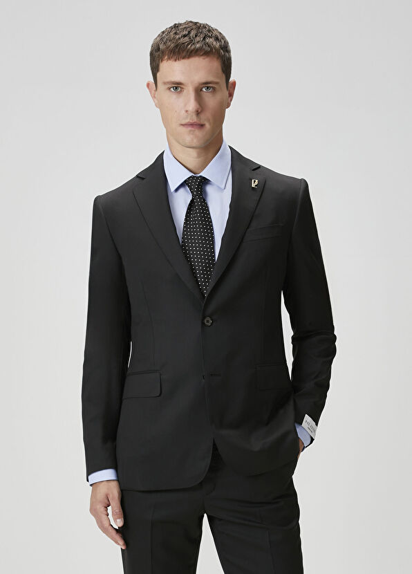 Pal Zileri Black Wool Suit - 2