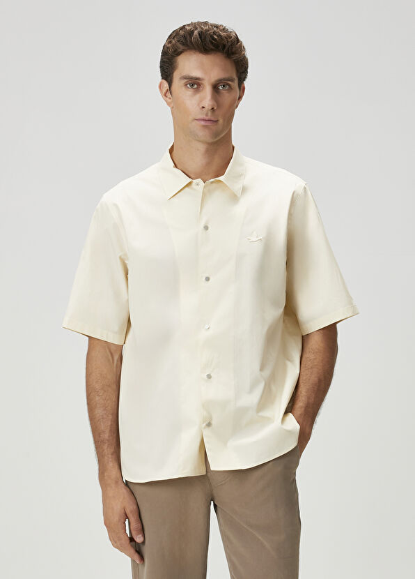 Beymen Club Krem Kısa Kollu Gömlek - 3