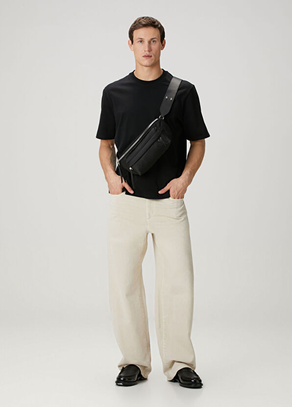 Ami Paris Black Logo Embroidered T-Shirt - 2