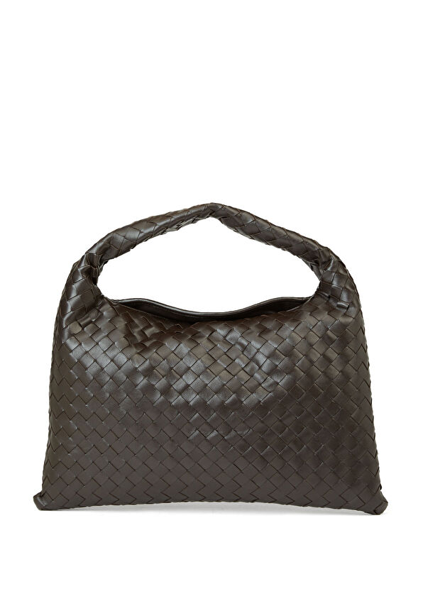 Hop Koyu Kahverengi Kadın Deri Çanta - Görsel 2