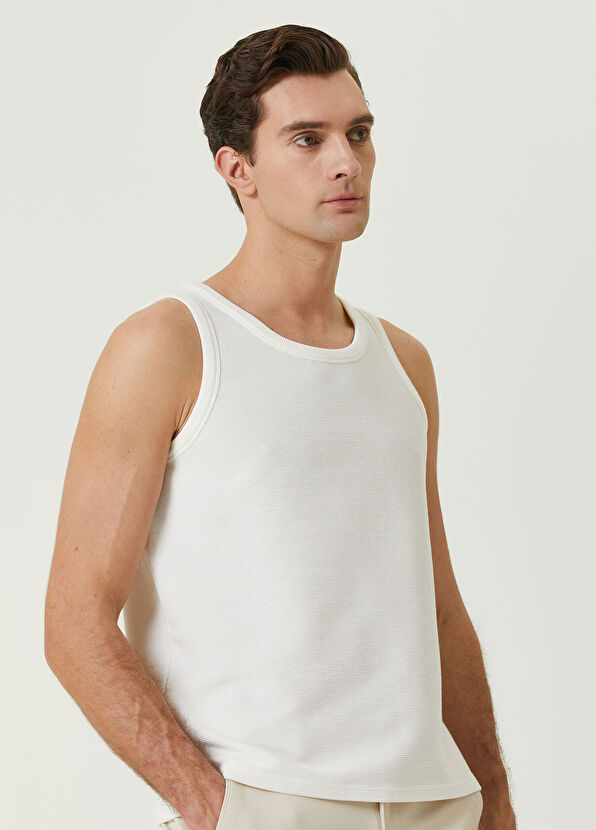 Beymen Club Beyaz Enine Ribli Atlet - 2