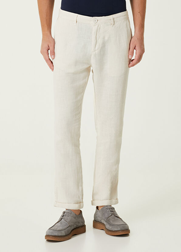 Beymen Club Beige Linen Trousers - 2