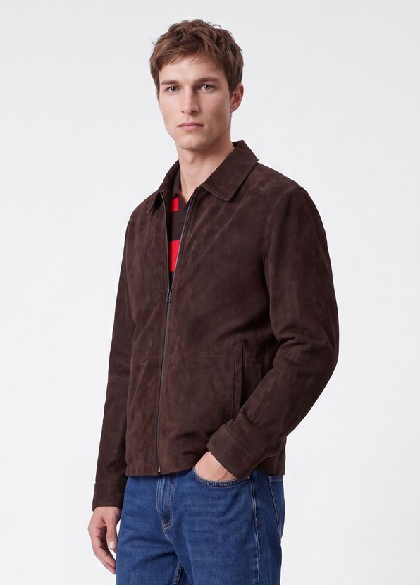 Beymen Club Dark Brown Micro Suede Reversible Jacket - 4