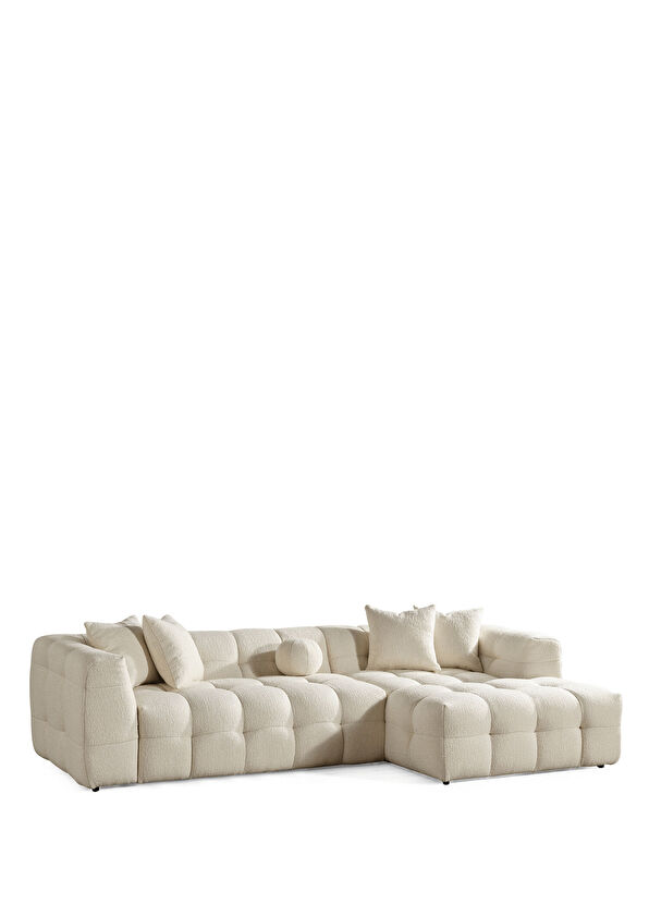 Bekaliving Nammos Comfort Bej Teddy Köşe Takımı - 1
