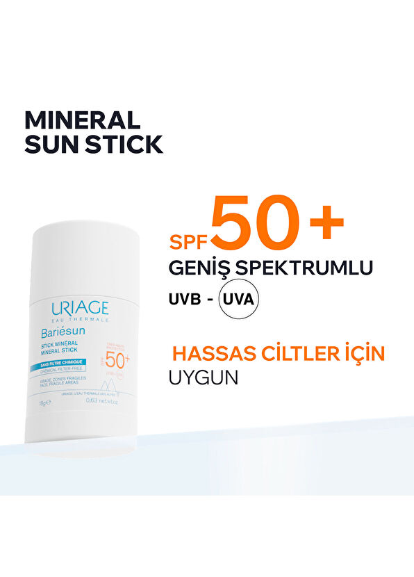 Uriage Bariseun SPF50+ High Protection Factor Mineral Sunscreen Stick 18 gr - 2