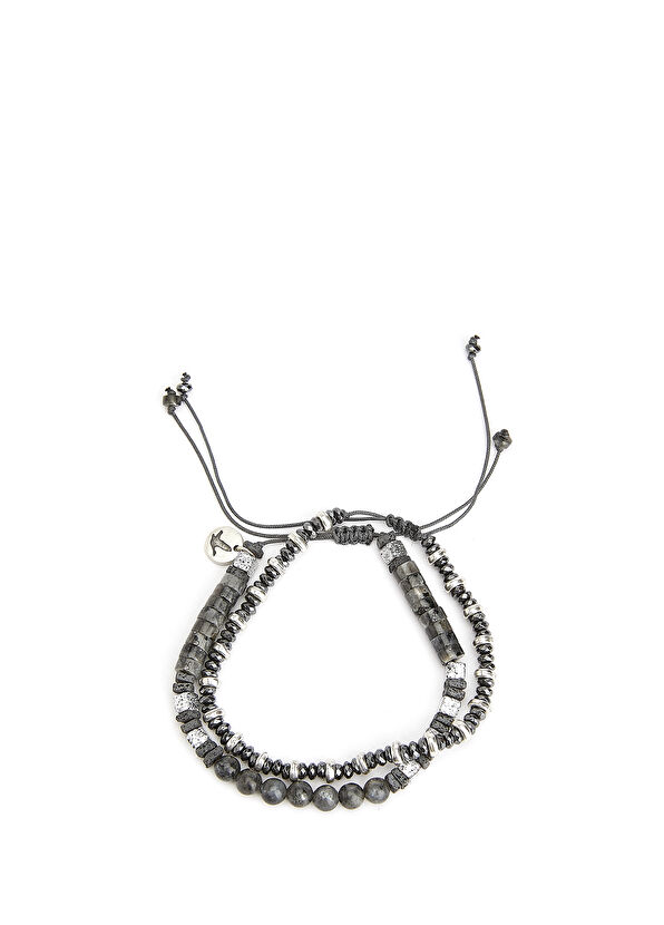 Beymen Club Antrasit 2li Taşlı Erkek Bileklik - 2