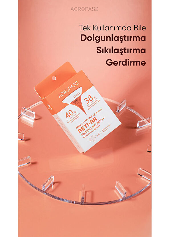 ACROPASS Retinol ve PDRN Mikro İğneli Alın Çizgisi Bandı Reti-rn Microcone Patch T Type 4’lü Göz Serumu - 2