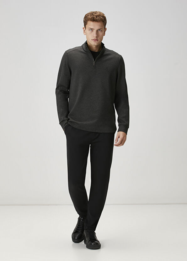 Beymen Club Anthracite Collar Zippered Sweatshirt - 2