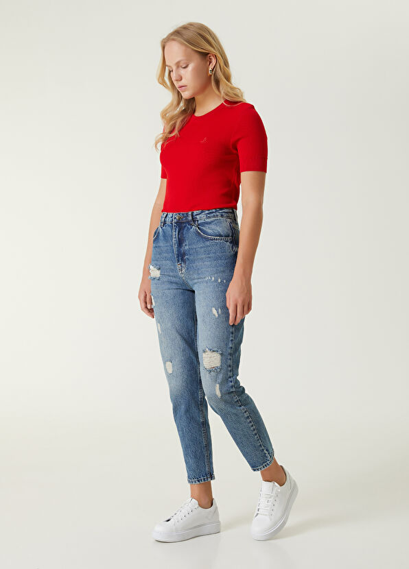 Beymen Club Blue Distressed Jean Trousers - 1