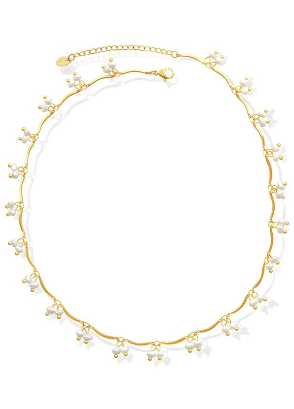Pera Collection Lina White Pearl Women's Necklace - 1
