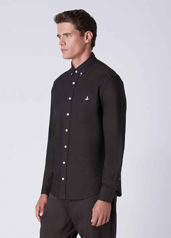 Beymen Club Comfort Fit Kahverengi Yıkamalı Oxford Gömlek - 4