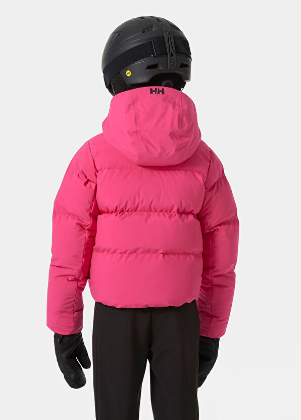Helly Hansen JR Nora Short Puffy Kapüşonlu Pembe Kız Çocuk Kayak Ceketi - 3