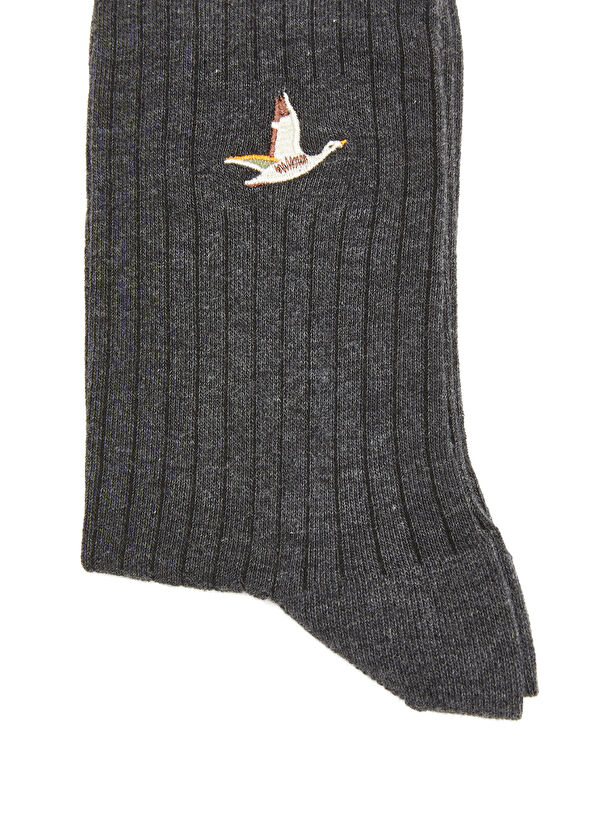 Beymen Club Anthracite Thin Cotton Men's Socks - 2