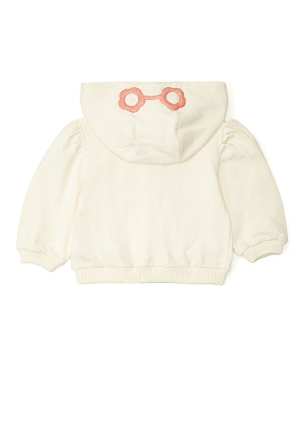 Billieblush Cream Hooded Girls Sweatshirt - 2