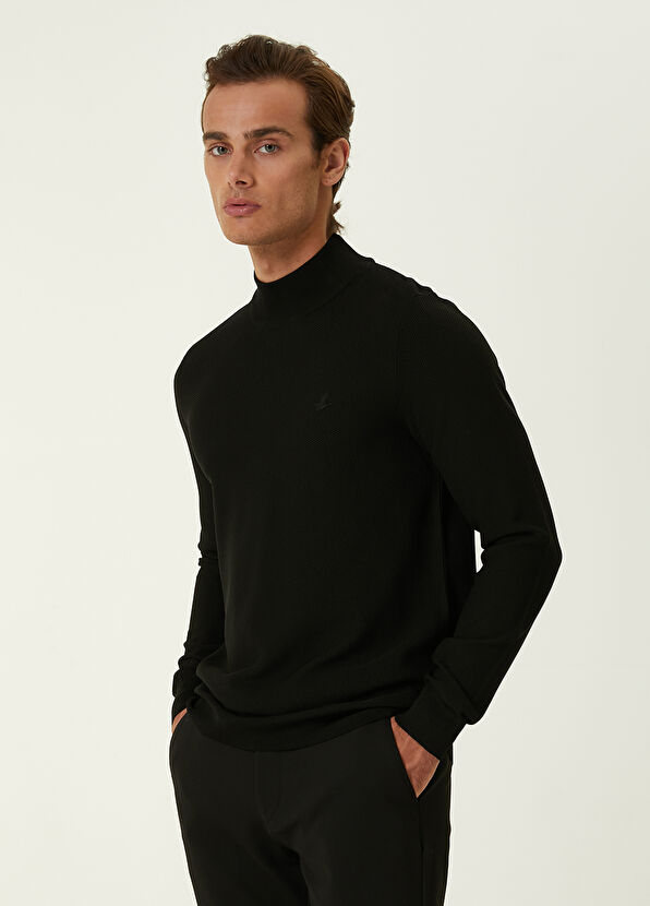 Beymen Club Siyah Pirinç Dokulu Kazak - 1