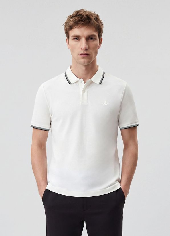 Beymen Club Off White Comfort Fit Ottomon Polo T-Shirt - 2
