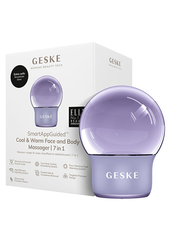 Geske Cool & Warm Face and Body Massager Mor 7'si 1 Arada Serin ve Sıcak Yüz ve Vücut Masaj Aleti - 3