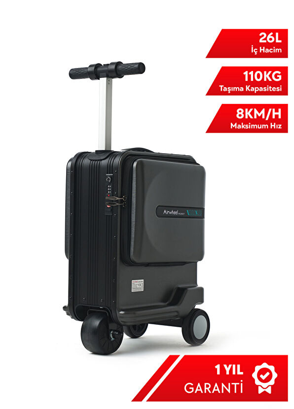 SE3miniT Siyah Kabin Boy Elektrikli Binilebilir Scooter Valiz - Görsel 3