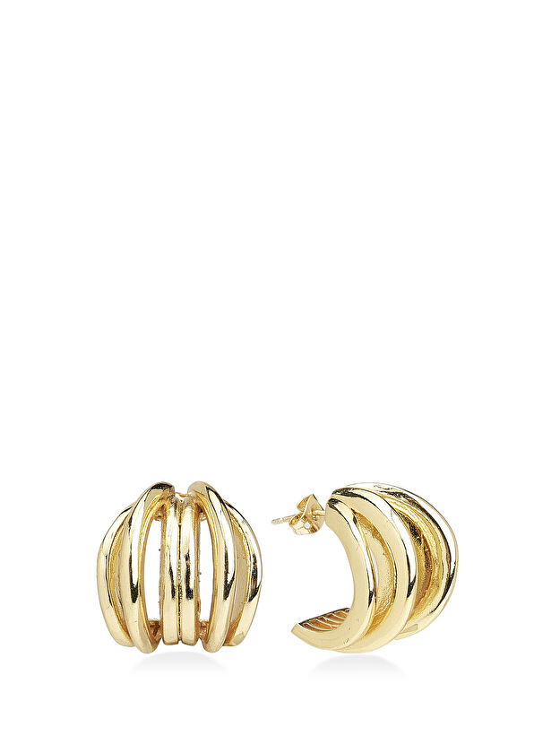 Beymen Club Gold Yarım Ay Formlu Kadın Küpe - 3