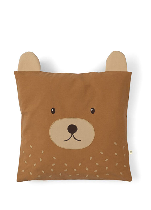 Little Gusto Ayıcık Figürlü Organik Pamuk Bebek Odası Yastık 40 x 40 cm - 1