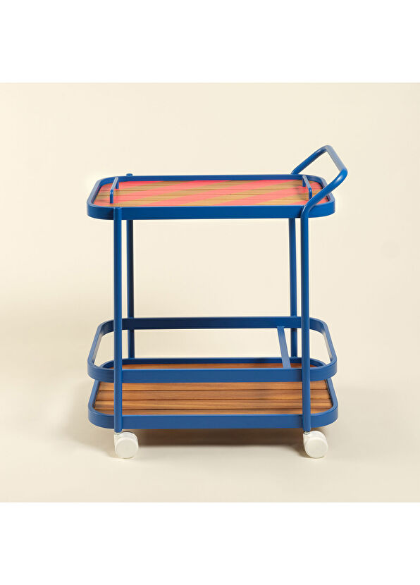 Zsa Zsa Zsu Como Lacivert Alüminyum Servis Arabası - 2