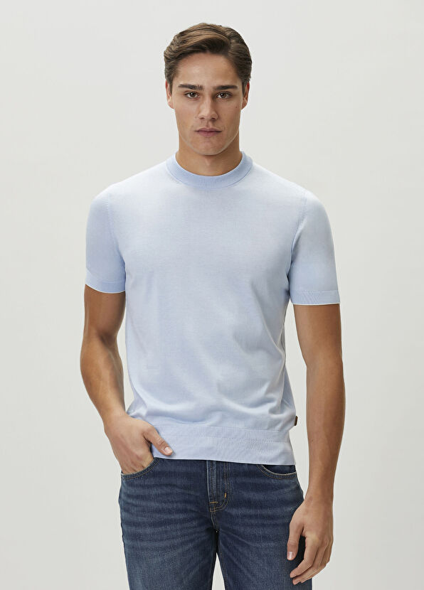 Boss Blue Silk Knitwear - 1