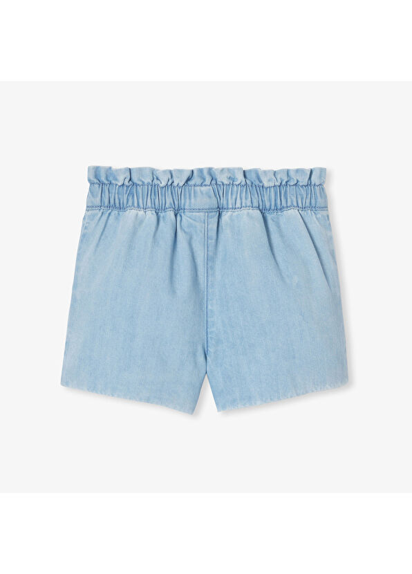 Jacadi Paris Açık Mavi Hafif Denim Kız Bebek Şort - 2
