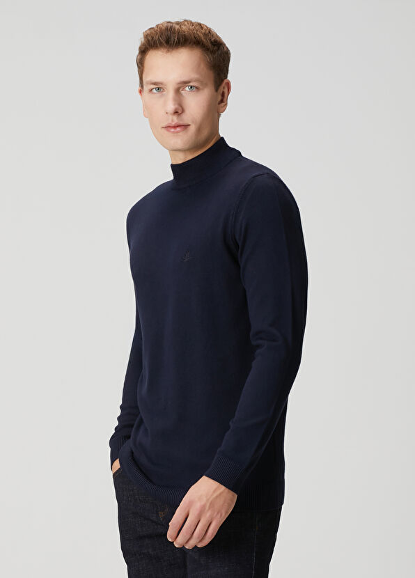 Beymen Club Lacivert Yarım Balıkçı Yaka Kazak - 2