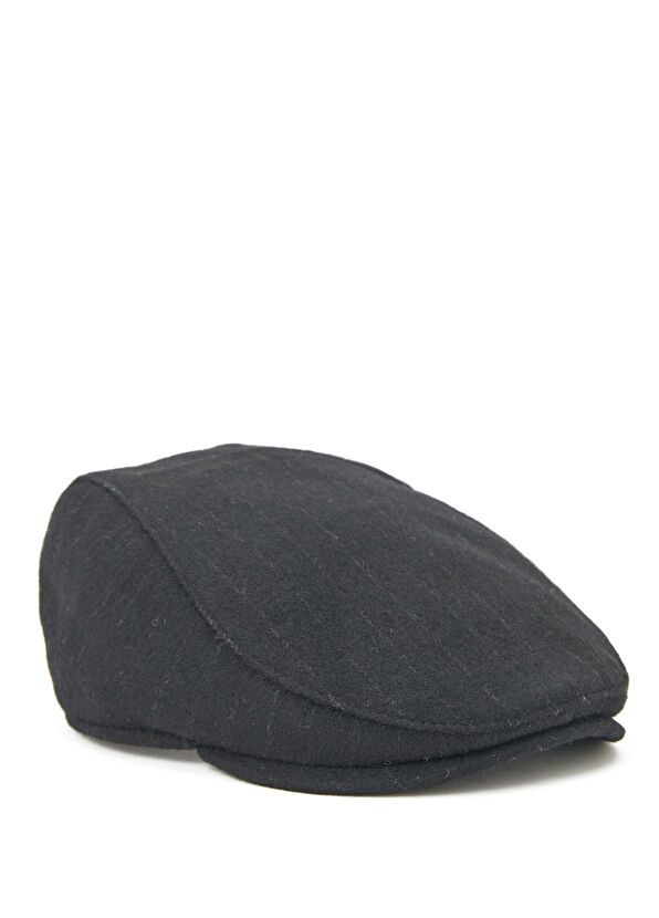 Beymen Club Siyah Silik Çizgili Erkek Yün Şapka - 2