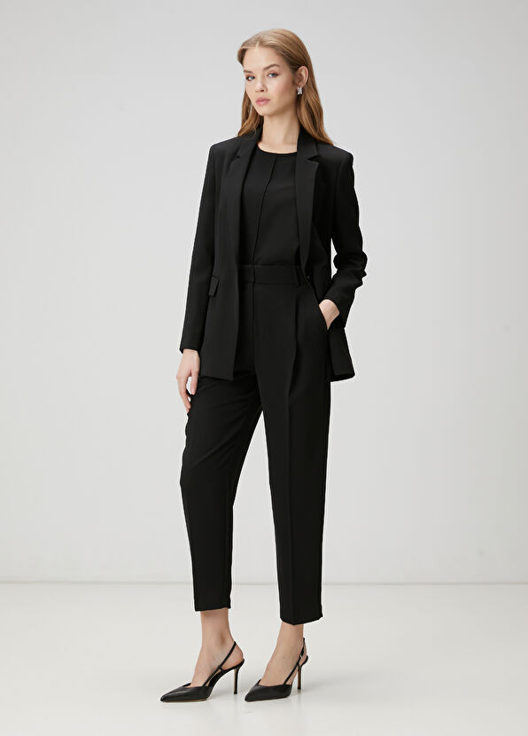 Beymen Club Black Crepe Carrot Pants - 1