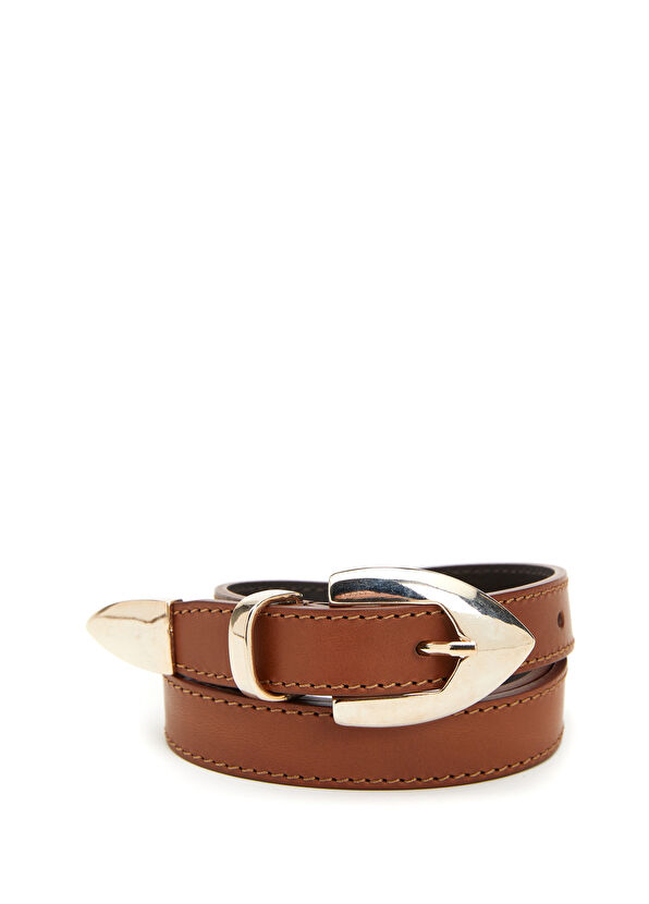 Beymen Club Tan Women's Leather Belt - 1