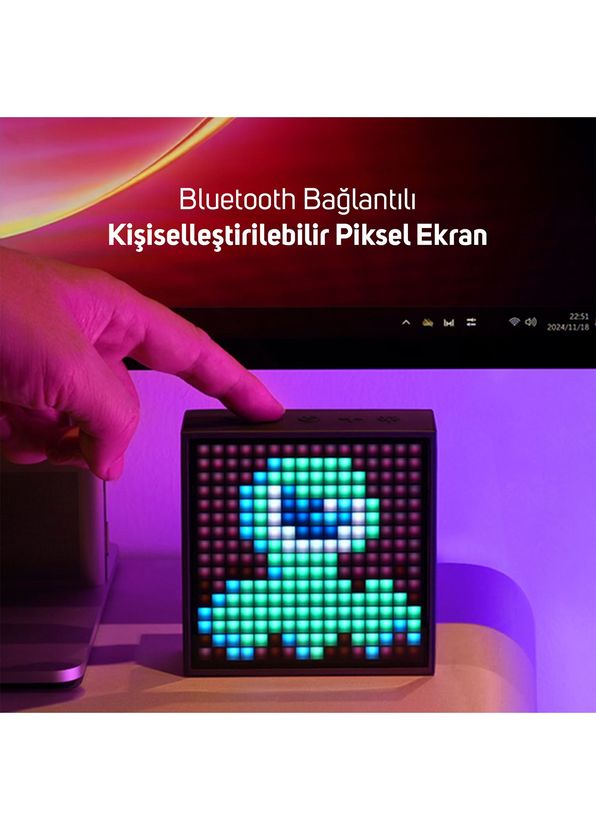 Divoom Timebox Evo Bluetooth Hoparlör ve Times Gate Dijital Led Ekran Seti - 4