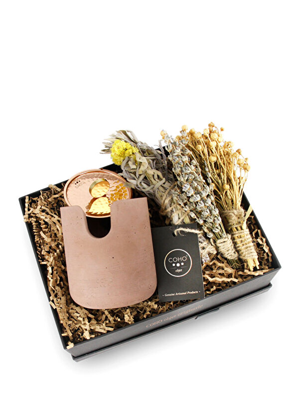 Coho Objet Coho Box Therapy Terra Tütsülük Üzerlik Adaçayı Lavanta Hediye Seti - 1