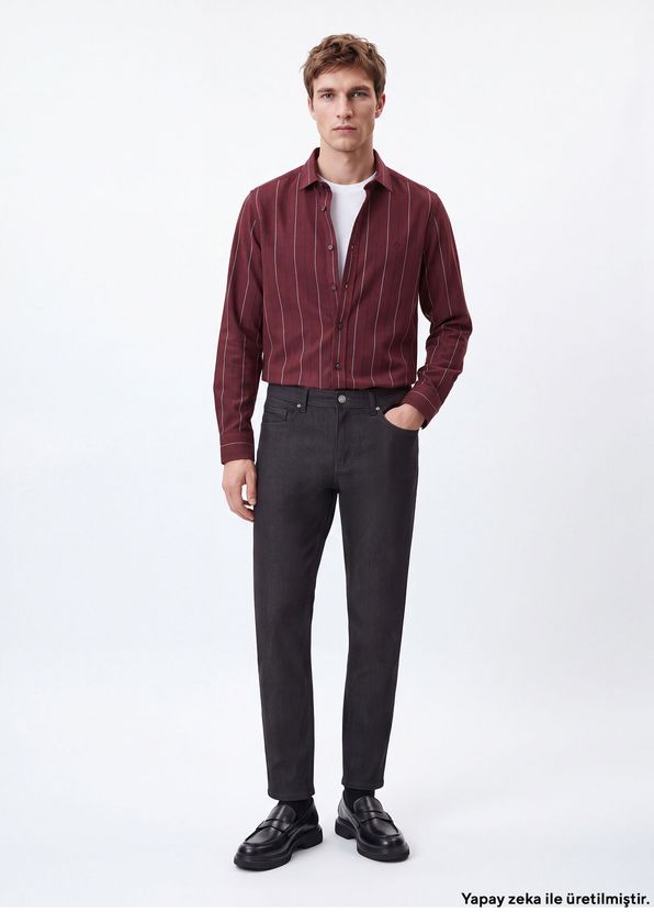 Beymen Club Power Stretch Regular Fit Antrasit Pantolon - 1