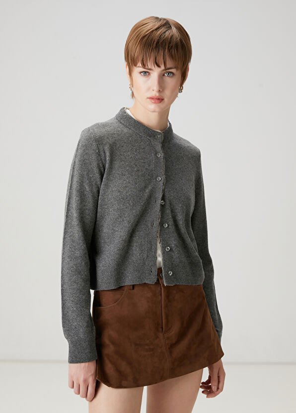 Beymen Club Gray Melange Wool Knitwear - 1