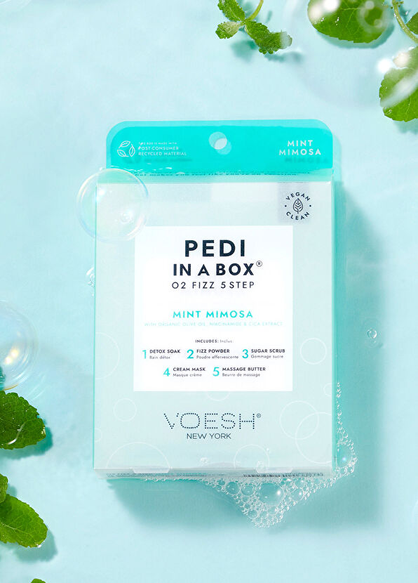 Voesh New York Pedi In A Box O2 Fizz Mint 5-Step Pedicure Set - 2