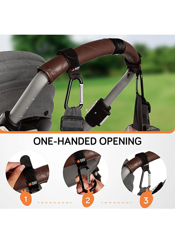 Baby Uma Siyah Bebek Arabası Kanca & Askı Aparatı - 2