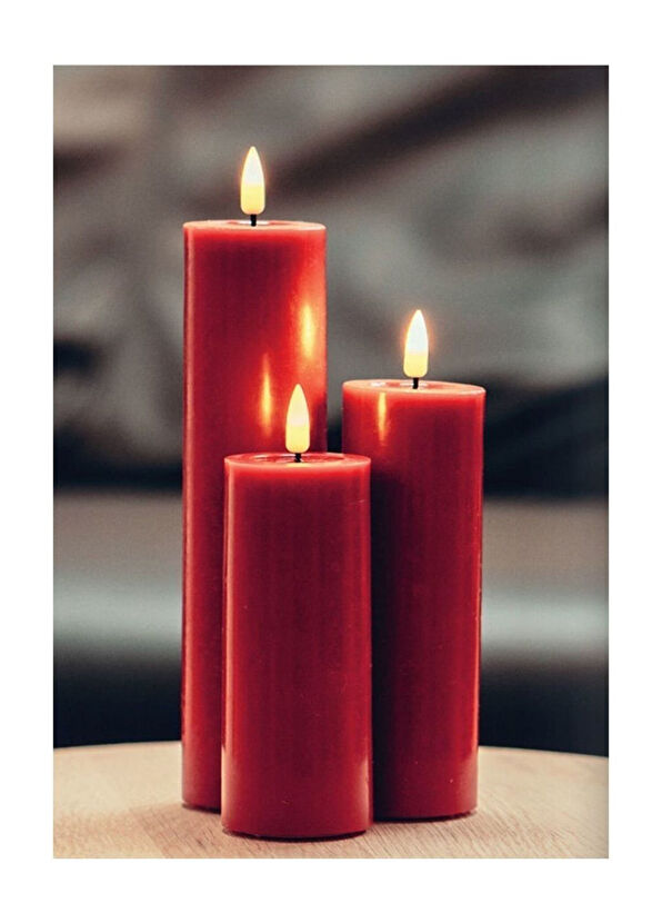Deluxe Home DE RF-0055 Bordeaux Led Candle - 2
