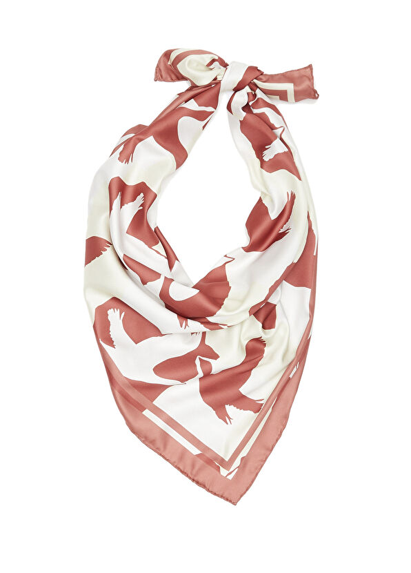 Beymen Club Beyaz Kırmızı Eşarp - 1