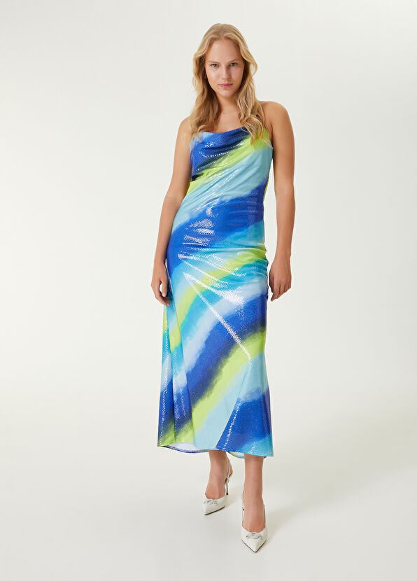 Beymen Club Multi-Colored Sequin Maxi Evening Dress - 3