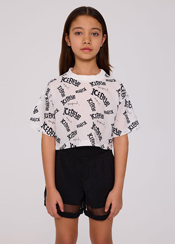 Iceberg Beyaz Baskılı Kız Çocuk Tshirt - 3