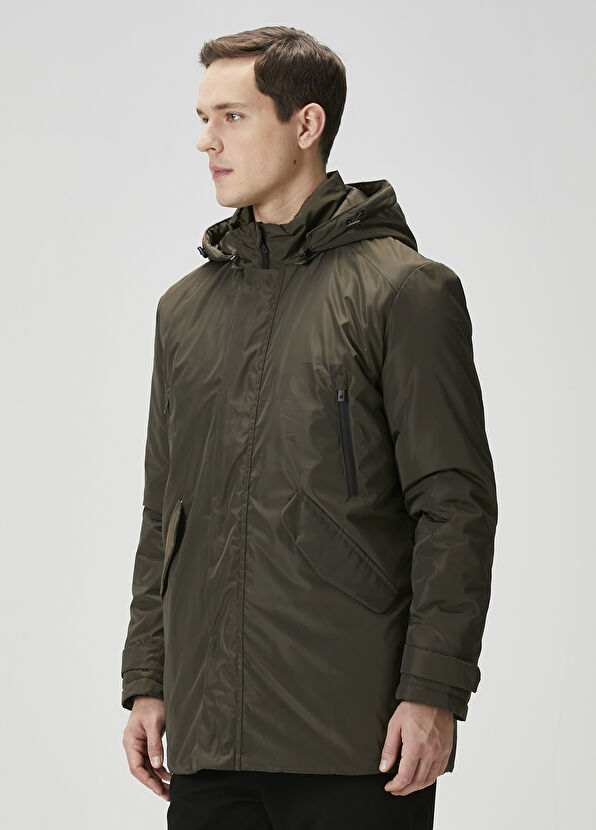 Beymen Club Haki Kapüşonlu Mont - 2