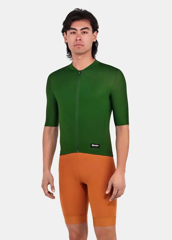 Santini Ready To Ride Yeşil Kısa Kollu Unisex Bisiklet Forması - 2