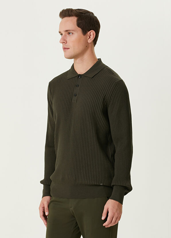 Beymen Club Khaki Polo Neck Knitwear - 3