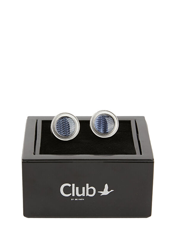 Beymen Club Lacivert Çerçeveli Kol Düğmesi - 1