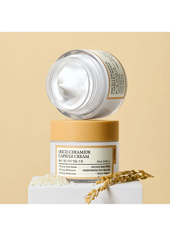 Fully Fully Rice Ceramide Capsule Cream Pirinç Seramid Bariyer Güçlendirici Kapsül Krem 90 ml - 3